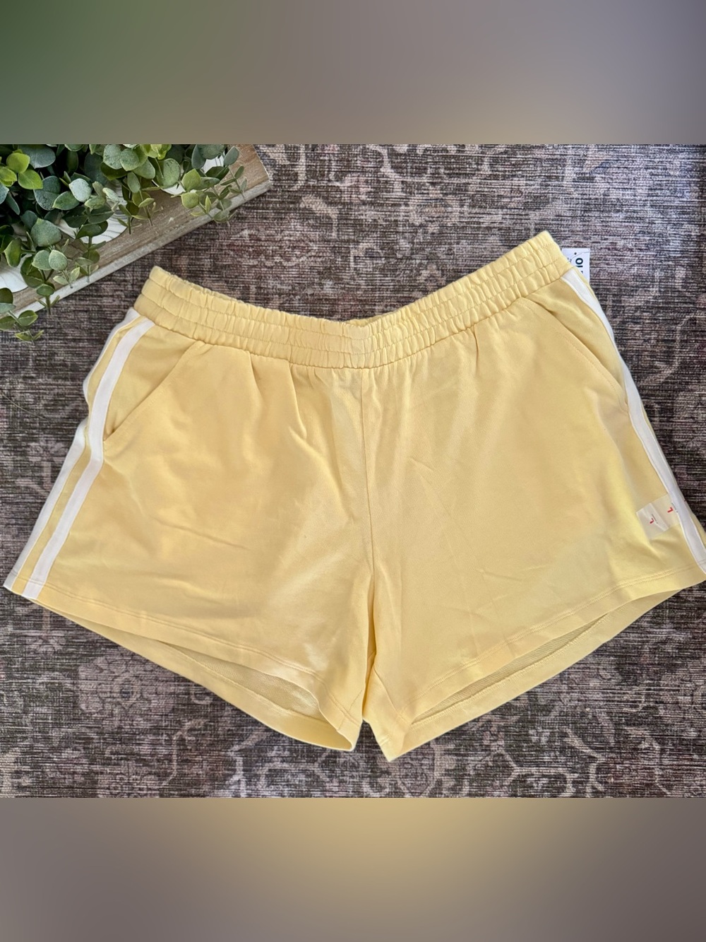 NWT Old Navy SoComfy Terry Shorts | Size Large | High-Waisted | Butter Yellow